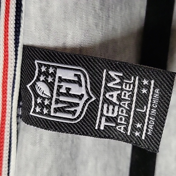 NFL Team Apparel New England Patriots Gray and Blue Hoodie Size Large NWT - Picture 7 of 14